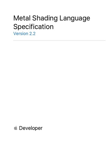 metal shading language specification pdf